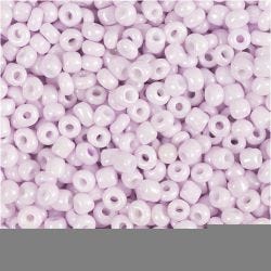 Rocaillesperler, dia. 3 mm, str. 8/0, hullstr. 0,6-1,0 mm, soft rosa, 25 g/ 1 pk.