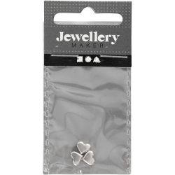 Leddperle, str. 5,5x7 mm, hullstr. 1 mm, forsølvet, 3 stk./ 1 pk.