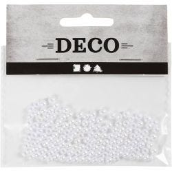 Voksperler, dia. 4 mm, hullstr. 0,7 mm, perlemor, 150 stk./ 1 pk.