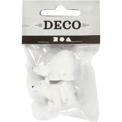 Minifigurer, H: 30 mm, L: 45 mm, hvit, 2 stk./ 1 pk.