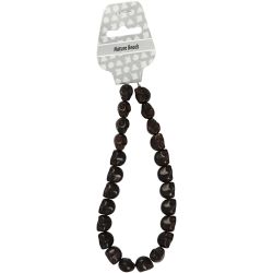 Howlite, dia. 12 mm, hullstr. 1,5 mm, svart, 32 stk./ 1 pk.