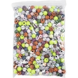 Sports Beads, dia. 10+11 mm, hole size 1,5+3 mm, 270 g/ 1 pack