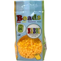 Fuse Beads, size 5x5 mm, hole size 2,5 mm, medium, yellow (32227), 1100 pc/ 1 pack