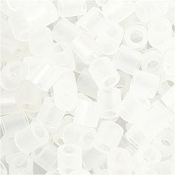 Rørperler, str. 5x5 mm, hullstr. 2,5 mm, medium, klar transparent (32264), 1100 stk./ 1 pk.