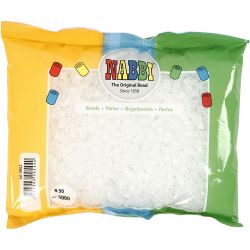 Rørperler, str. 5x5 mm, hullstr. 2,5 mm, medium, klar transparent (32264), 6000 stk./ 1 pk.