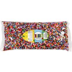 Rørperler, str. 5x5 mm, hullstr. 2,5 mm, medium, standardfarger, 30000 ass./ 1 pk.