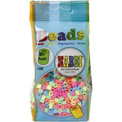 Rørperler, str. 5x5 mm, hullstr. 2,5 mm, medium, pastellfarger, 1100 ass./ 1 pk.