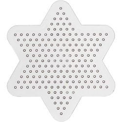 Perleplate, 10 cm, medium, klar, 1 stk.