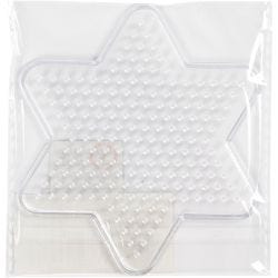 Perleplate, 10 cm, medium, klar, 1 stk.