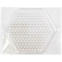 Perleplate, 7 cm, medium, klar, 1 stk.
