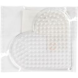 Perleplate, 7 cm, medium, klar, 1 stk.