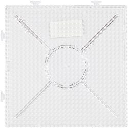 Perleplate, stor samlekvadrat, 15x15 cm, medium, klar, 1 stk.