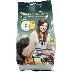 PhotoPearls, str. 5x5 mm, hullstr. 2,5 mm, medium, black (1), 1100 stk./ 1 pk.