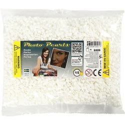 PhotoPearls, str. 5x5 mm, hullstr. 2,5 mm, medium, hvit (15), 6000 stk./ 1 pk.