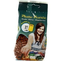 PhotoPearls, str. 5x5 mm, hullstr. 2,5 mm, medium, chocolate (27), 1100 stk./ 1 pk.