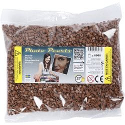 PhotoPearls, str. 5x5 mm, hullstr. 2,5 mm, medium, chocolate (27), 6000 stk./ 1 pk.