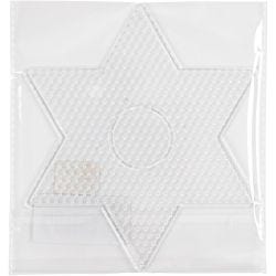 Perleplate, 15x15 cm, medium, klar, 1 stk.