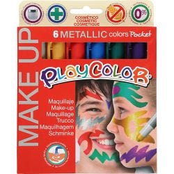 Playcolor Make up, metallisk, ass. farger, 6x5 g/ 1 pk.