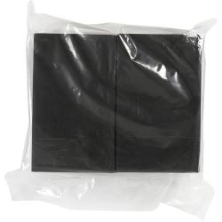 Mosgummi, str. 20x12 cm, tykkelse 10 mm, svart, 16 stk./ 1 pk.