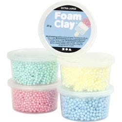 Foam Clay Extra Large, ass. farger, 5x25 g/ 1 pk.