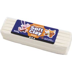 Modellervoks, str. 13x6x4 cm, hvit, 500 g/ 1 pk.
