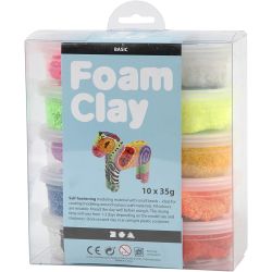 Foam Clay® , ass. farger, 10x35 g/ 1 pk.