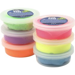 Silk Clay®, neonfarger, 6x14 g/ 1 pk.