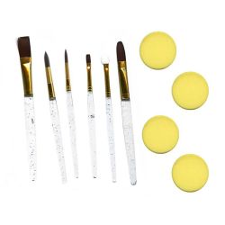 Sett med ansiktsmaling og tilbehør