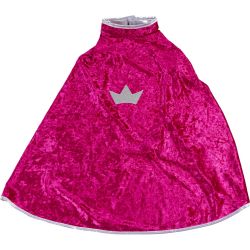 Kappe, Prinsesse/dronning, L: 49 cm, str. 5-6 &aring;r, lys r&oslash;d, 1 stk.