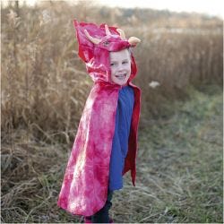 Triceratops dino-kappe, 4-5 år, rød, 1 stk.