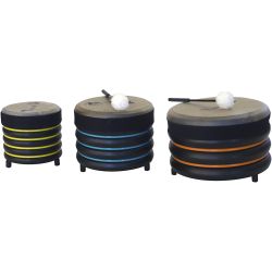 Trommus trommesett med køller