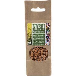 NABBI BioBeads, str. 5x5 mm, hullstr. 2,5 mm, medium, caramel, 1000 stk./ 1 pk.