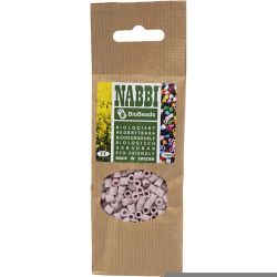 NABBI BioBeads, str. 5x5 mm, hullstr. 2,5 mm, medium, lys rød, 1000 stk./ 1 pk.