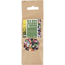NABBI BioBeads, str. 5x5 mm, hullstr. 2.5 mm, medium, ass. farger, 1000 stk./ 1 pk.