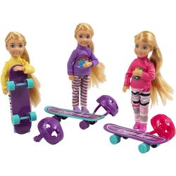 Sarah-dukke med skateboard