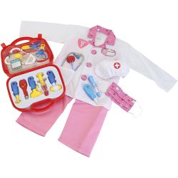 Lege-utkledning, pink, 1 sett