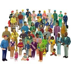 Menneske figurer, H: 12 cm, 49 stk./ 1 pk.