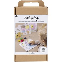 DIY Kit Fargelegging, Tegnetavle, standardfarger, 1 pk.