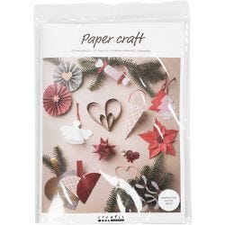 Klippepakke, Jul, natur, rød, hvit, 1 pk.