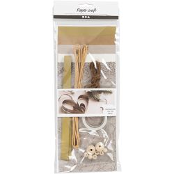 Kreativ blanding, Papirklipping, natur, 1 pk.