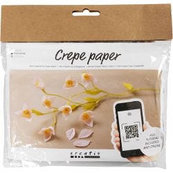 Mini DIY Kit Kreppapir, Kirsebærgren, Strekk-/krep: 180%, 1 pk.