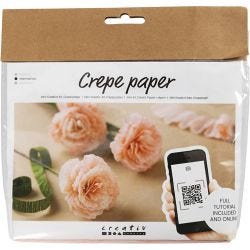 Mini DIY Kit Kreppapir, Nellik, Strekk-/krep: 180%, 105 g, 1 pk.