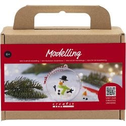 Mini DIY Kit Modellering, Snømann, 1 pk.