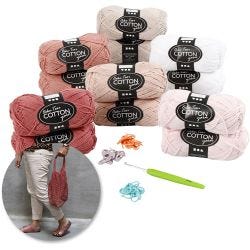 Kreativ-pakke - Hekle, rosa, 1 sett