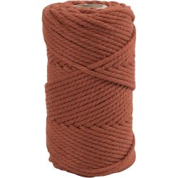 Macramè-rep, L: 55 M, dia. 4 mm, brentorange, 330 g/ 1 rl.