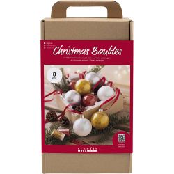 DIY Kit Julekuler, Glitter, 1 pk.