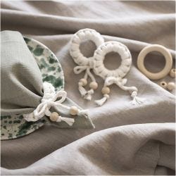 Mini DIY Kit Makramé, Serviettring, off white, 1 pk.