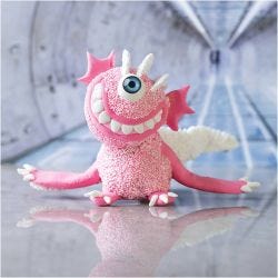 Mini DIY Kit Modellering, Monster Sally, lys pink, 1 pk.