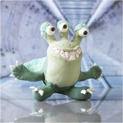 Mini DIY Kit Modellering, Monster Lulu, lys grønn, mørk grønn, 1 pk.