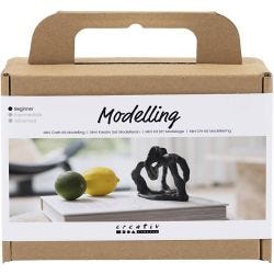 Mini DIY Kit Modellering, Skulptur, svart, 1 pk.